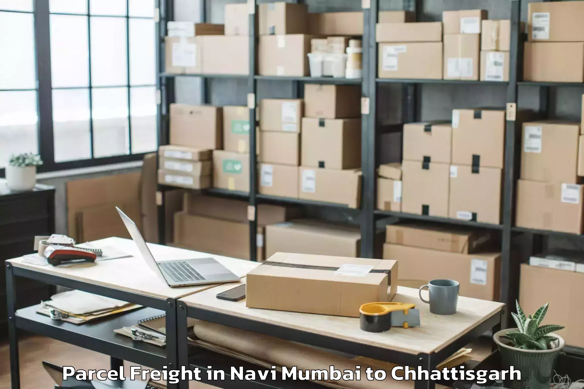 Affordable Navi Mumbai to Bhanupratappur Parcel Freight